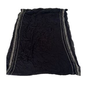 BCBGMaxAzria black with white trim large infinity scarf NWT